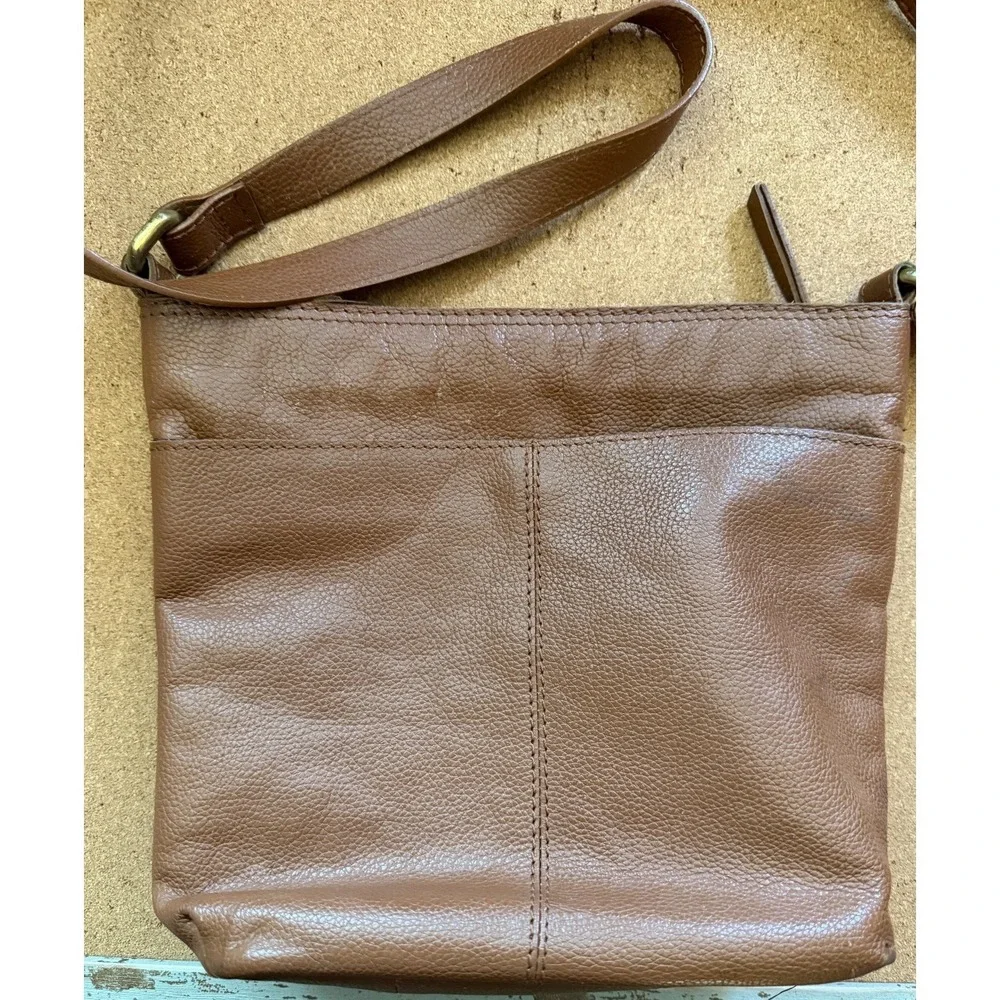 born leather crossbody purse brown shoulder bag distressed vintage